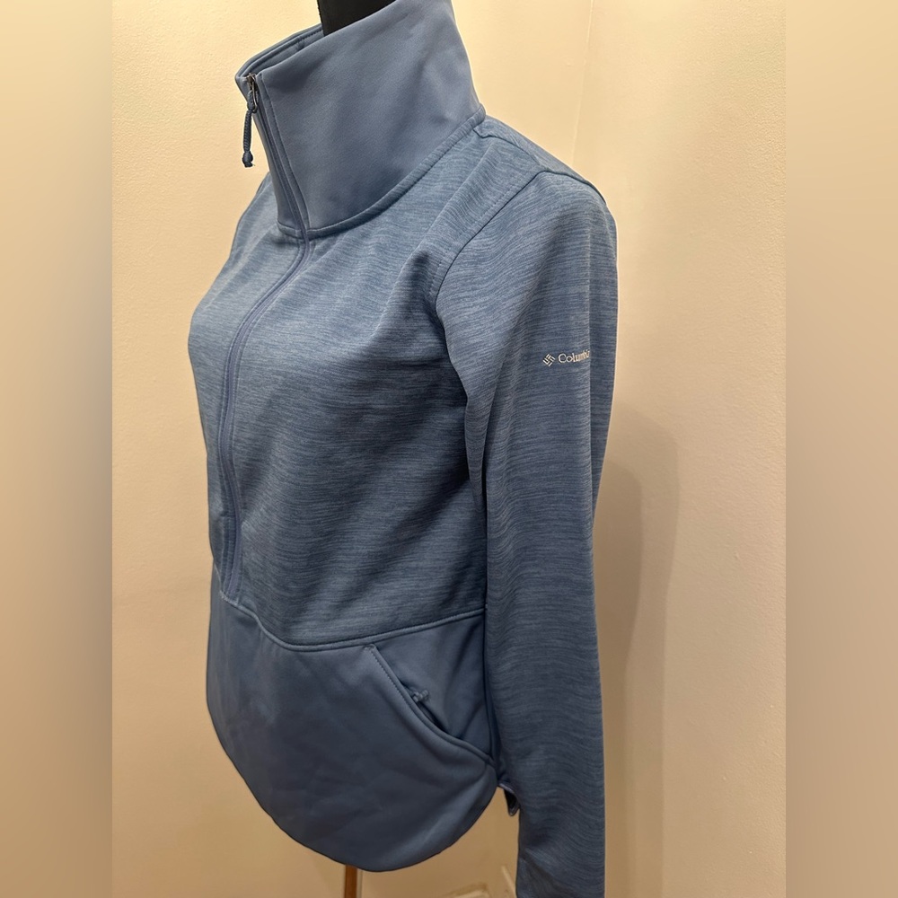 NWT Columbia Sunny Springs Half Zip Lightweight Blue Fleece Jacket, Size Small